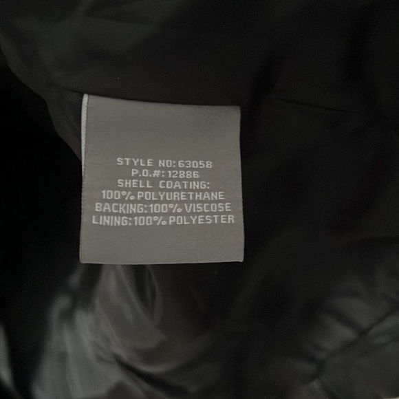 Womens faux leather biker style jacket - Picture 3 of 5